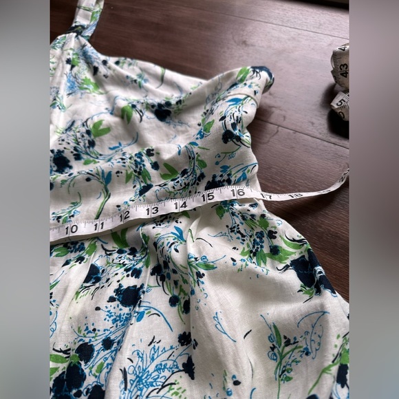 NWT free people all mine one shoulder floral mini dress linen OB967019 sz small - Picture 10 of 12